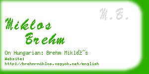 miklos brehm business card